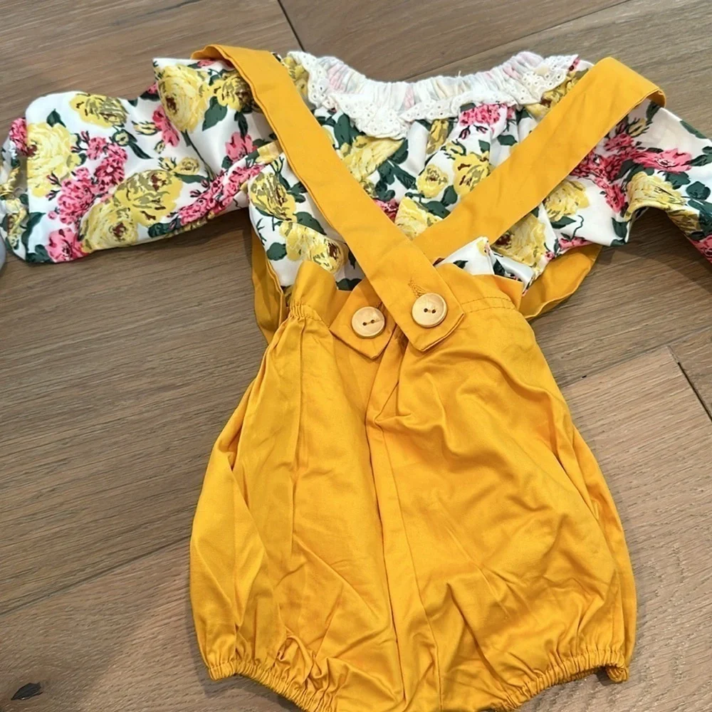 Two piece body suit overalls